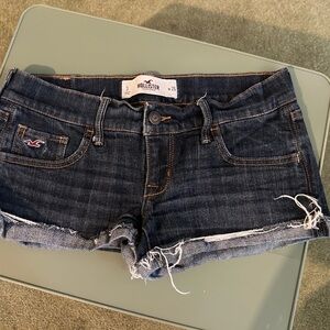 Hollister Women's Dark Blue Denim Shorts